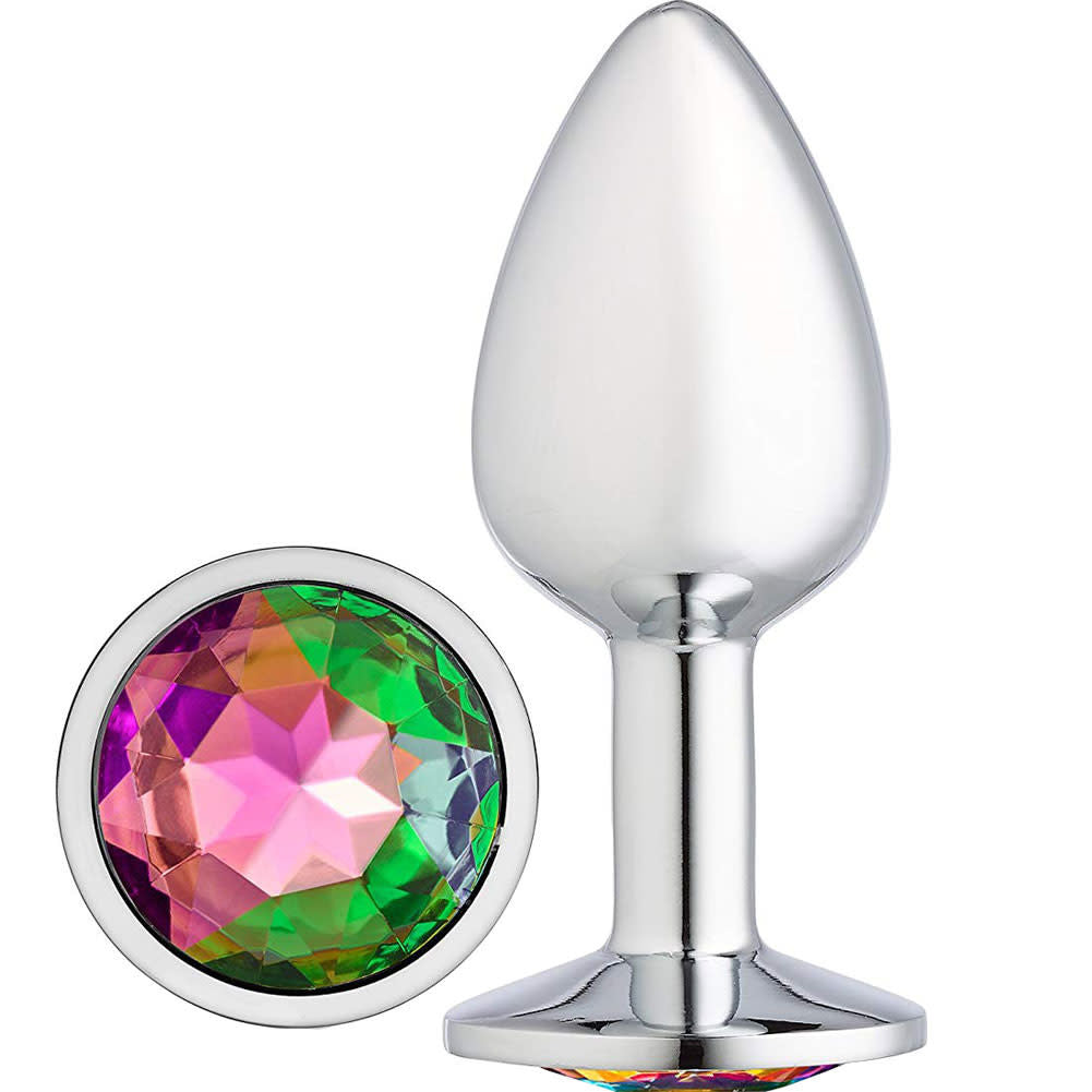 Gems Silver Chrome Anal Plug - Small