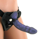 Tantus Curve Dildo & Harness Kit Midnight Purple