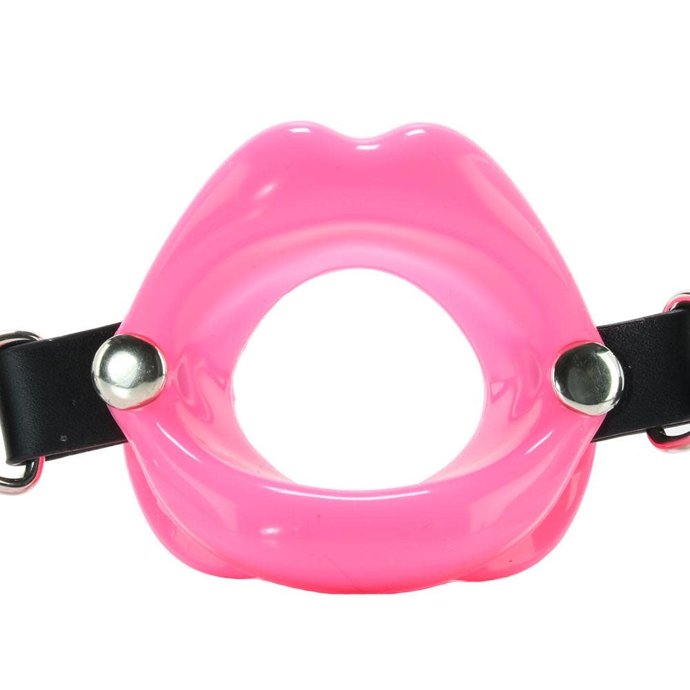 Silicone O-Ring Lips Gag - Pink