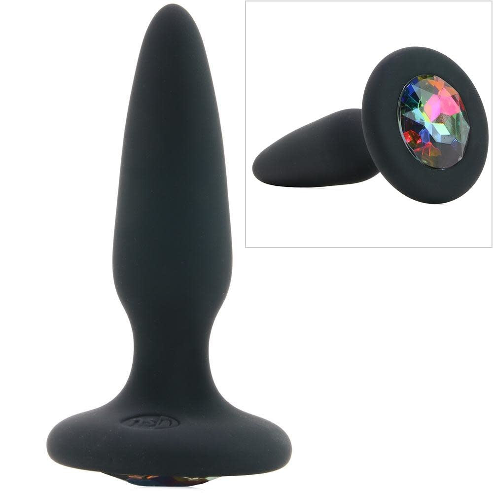 Glams Mini Rainbow Gem Silicone Butt Plug