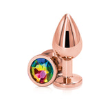 Rear Assets Anal Plug - Rose Gold - Medium - Rainbow