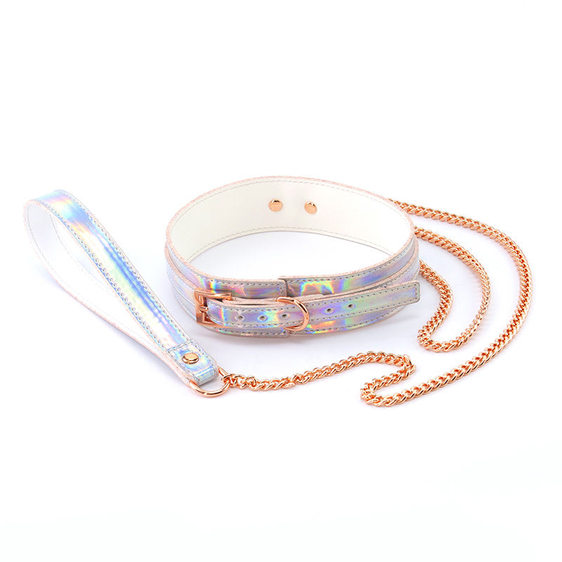 Cosmo Bondage - Collar w/Leash Holographic