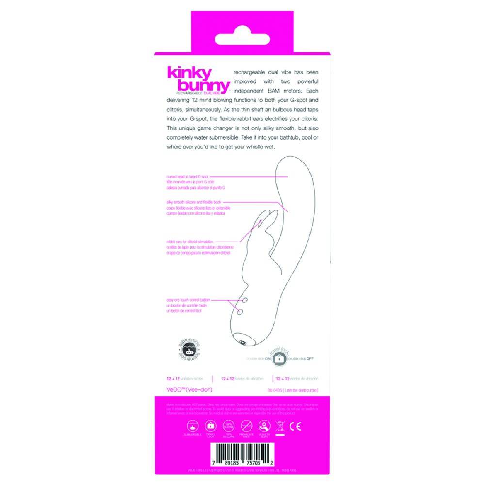 KINKY BUNNY Rechargeable Rabbit Vibe Pink