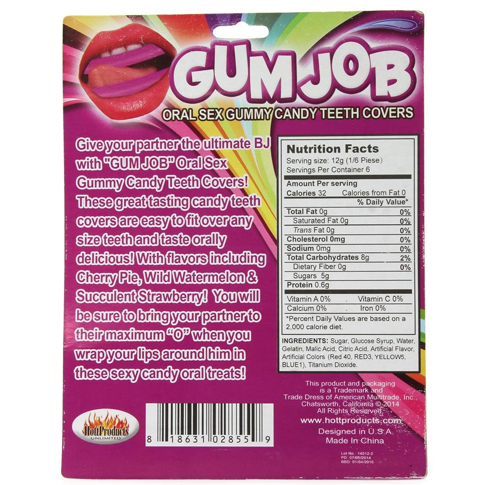 Gum Job Oral Sex Candy Teeth  Covers - 6 Pack