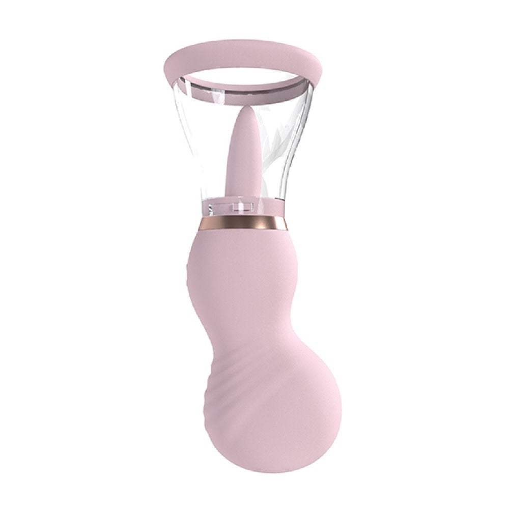 Pumped - Sensual - 13-Speed - Silicone - Rechargeable Vulva & Breast Pump - Pink