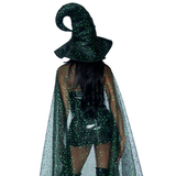 Glitter Moon Witchy Hat and Cape Set