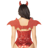 Red Devil Horn Headband and Wing Set