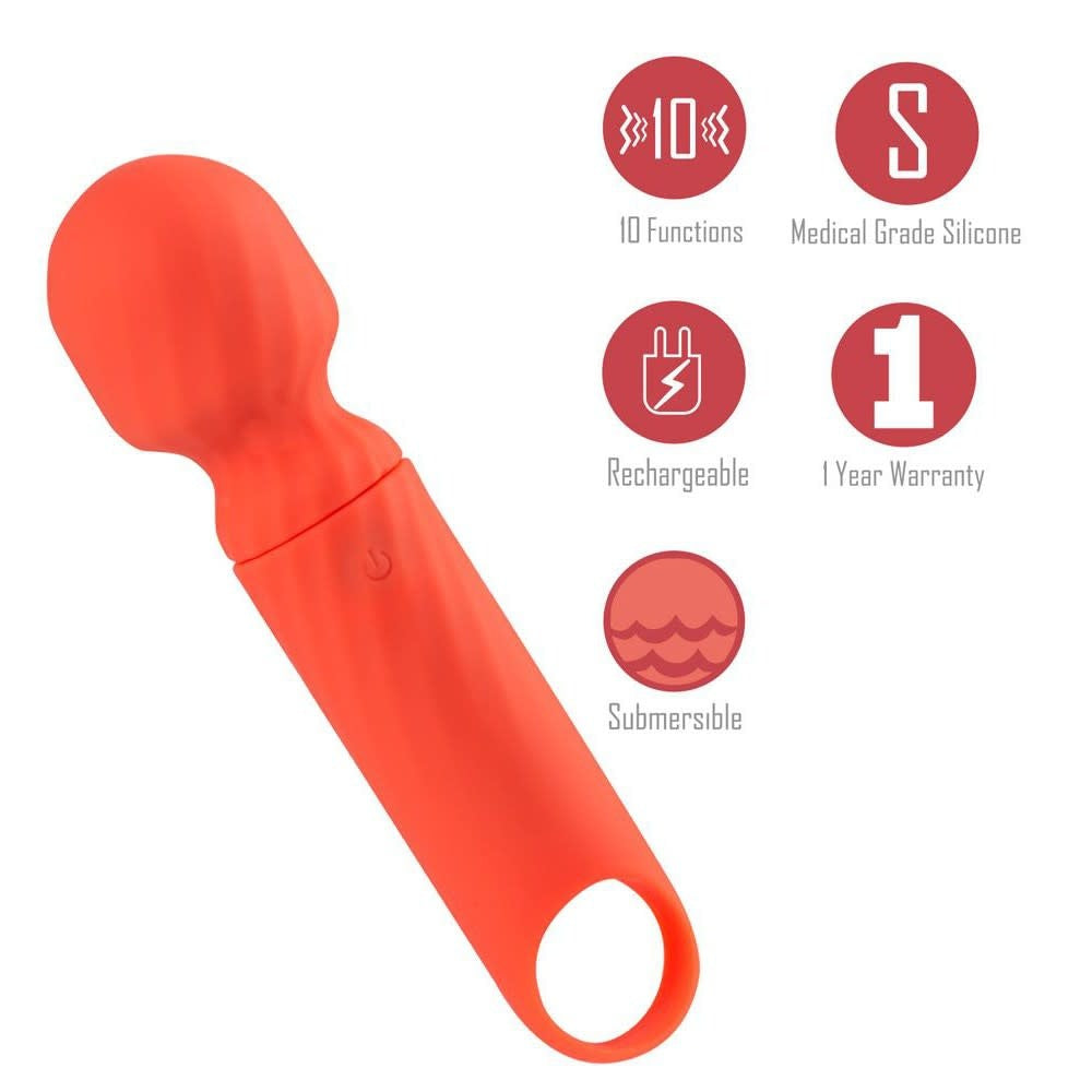 Vibelite Dolly Rechargeable Mini Wand Coral