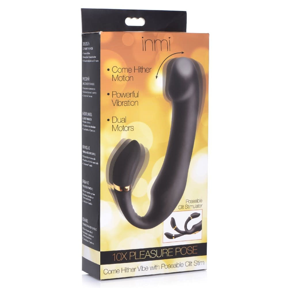 Inmi Pleasure Pose Come Hither Vibe w/Poseable Clit Stimulator