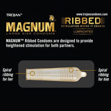 Magnum Ribbed Condom 12-pack