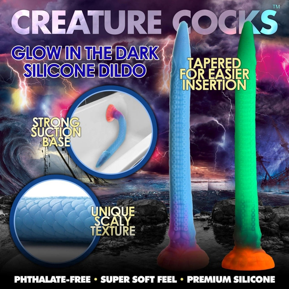 Creature Cocks - Makara Glow-in-the-Dark Silicone Snake Dildo