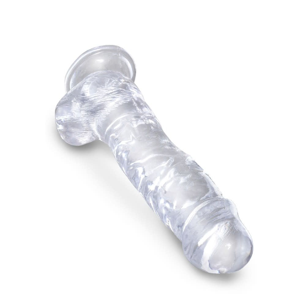 King Cock Clear 8" Cock With Balls