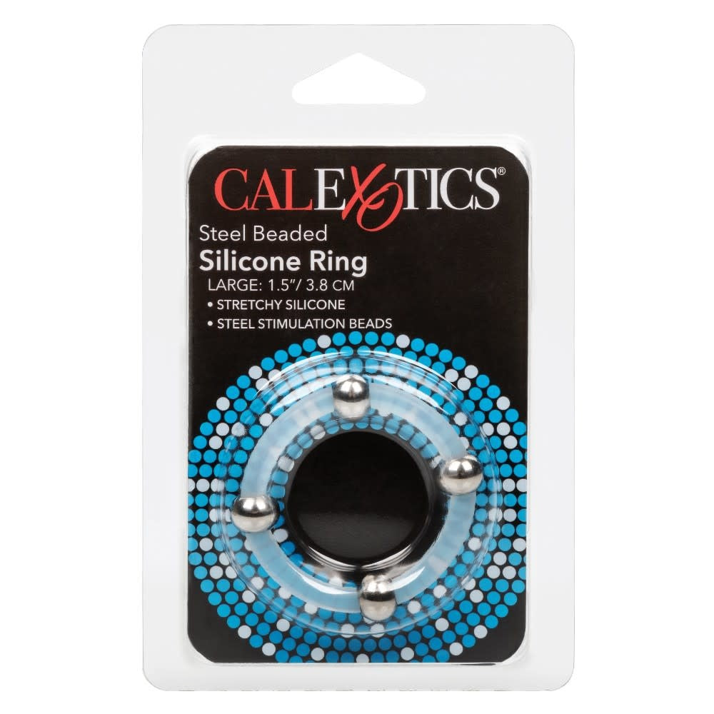 Steel Beaded Silicone Ring - Large