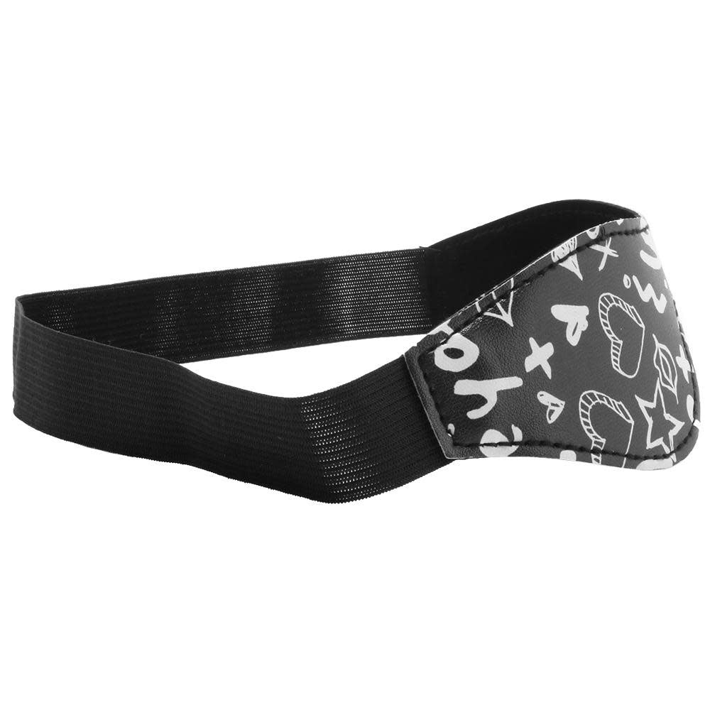 Printed Eye Mask - Love Street Art - Black