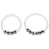 Steel Beaded Silicone Ring Set