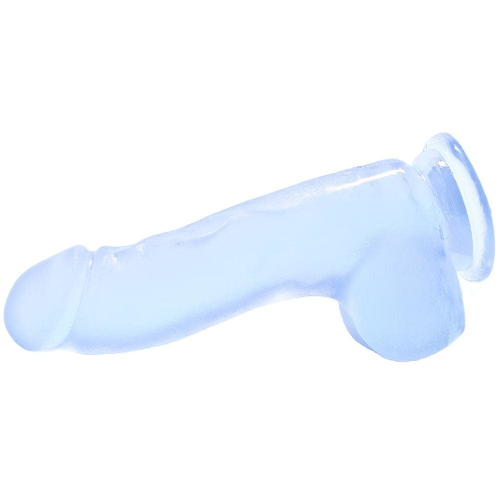 Crystal Jellies 7.5" Cock with Balls - Clear