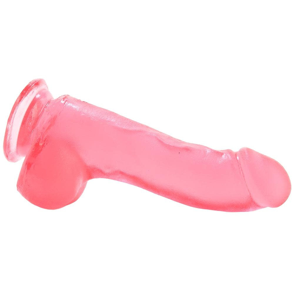 Crystal Jellies 7.5" Master Cock with Balls - Pink