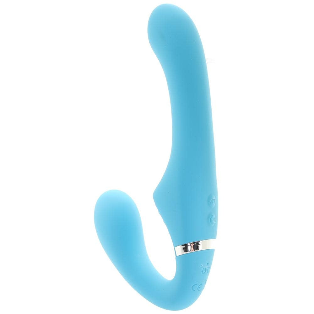 Strap U Mighty Rider Vibrating Strapless Strap-On Blue Groove Strap U Mighty Rider Vibrating Strapless Strap-On Blue Groove