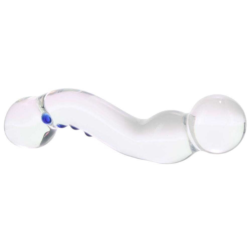 6" Textured G-Spot Glass Dildo