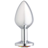 Gems Silver Chrome Anal Plug - Medium