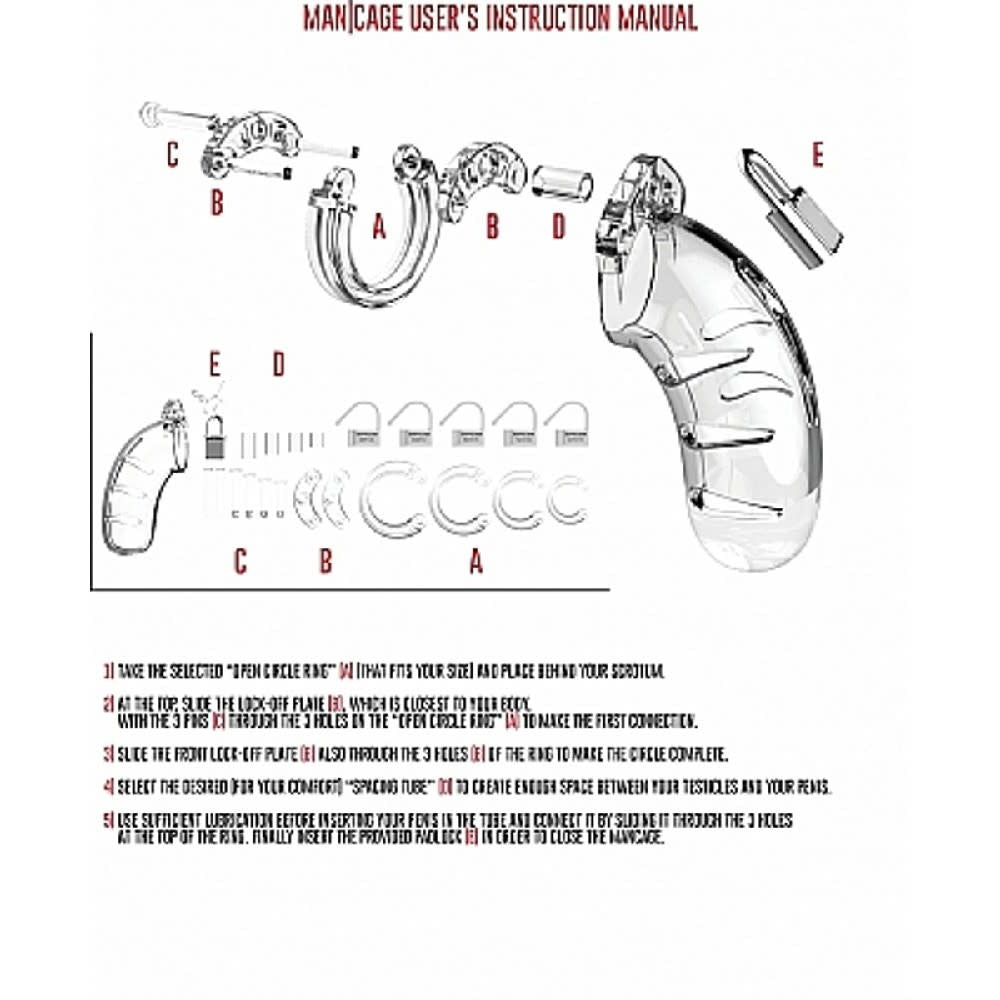 Male Chastity Locking Partial Enclosure 3.5"