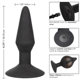 Silicone Inflatable Anal Plug - Medium - Black