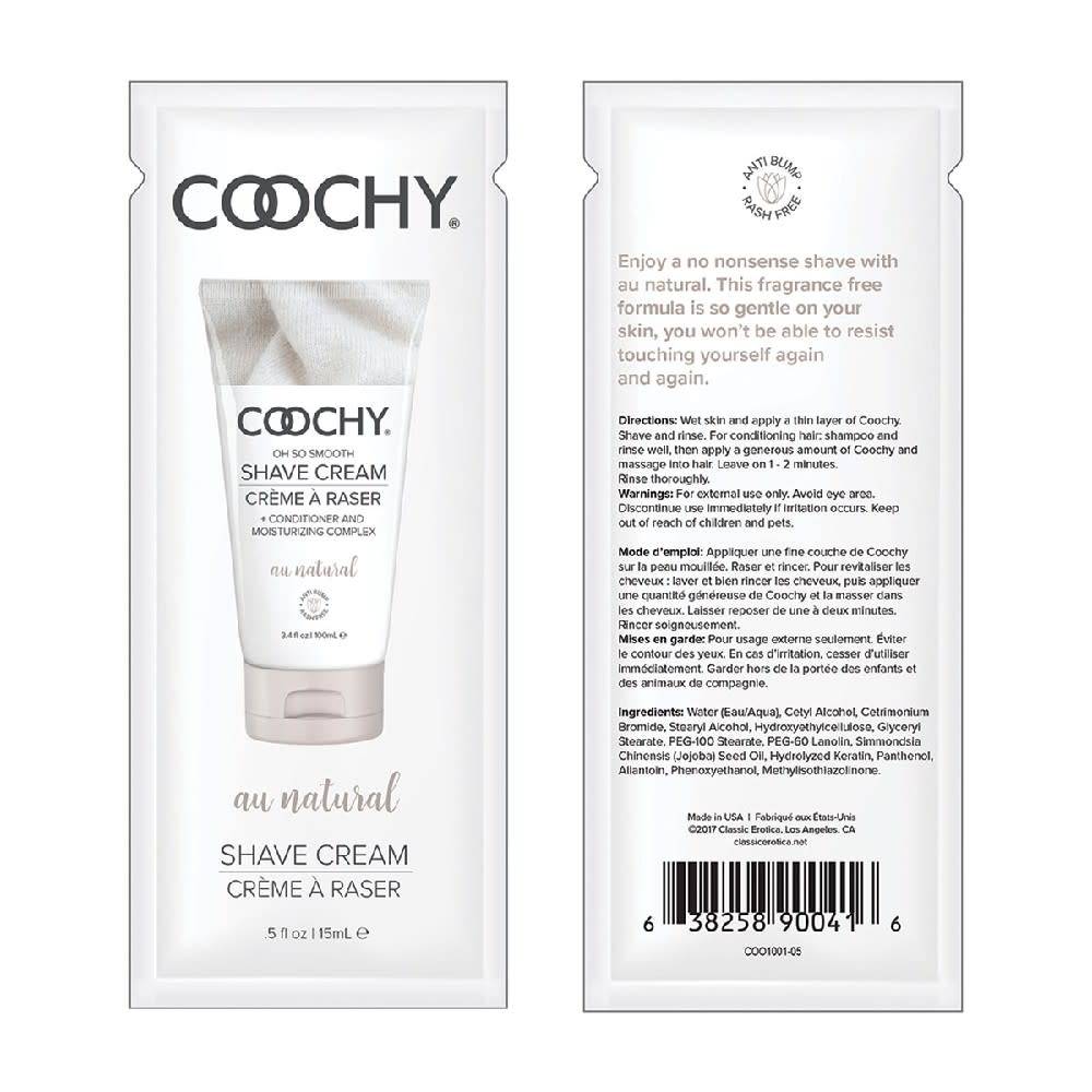 Coochy Shave Cream - Au Natural - 15 ml Foil