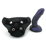 Tantus Curve Dildo & Harness Kit Midnight Purple