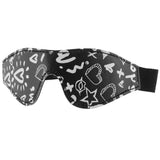 Printed Eye Mask - Love Street Art - Black