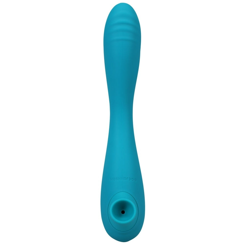 This Product Sucks - Sucking Clitoral Stimulator With Bendable G-Spot Vibrator - Teal