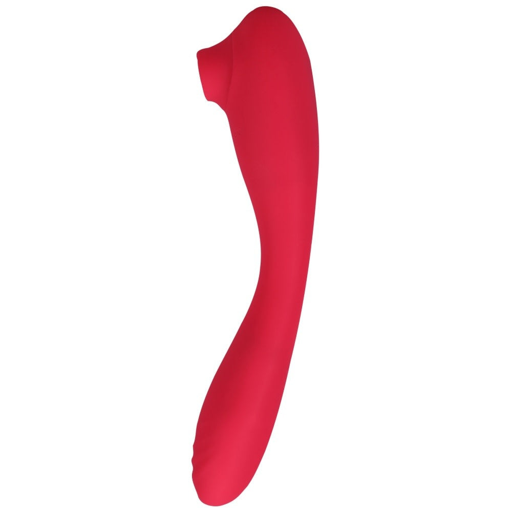 This Product Sucks - Sucking Clitoral Stimulator With Bendable G-Spot Vibrator - Pink