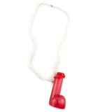 Hanging Penis Shooter With Pearl Necklace