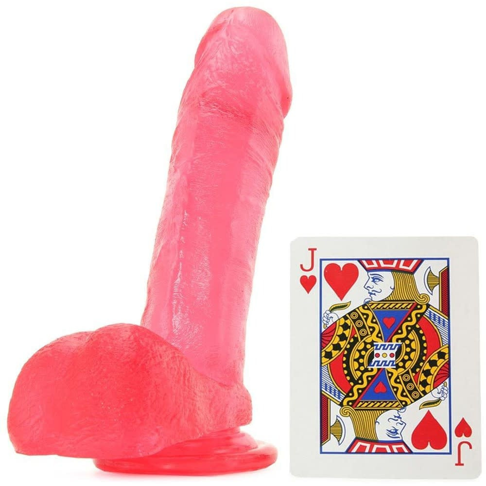 Crystal Jellies Ballsy Super Cock 7-inch - Pink