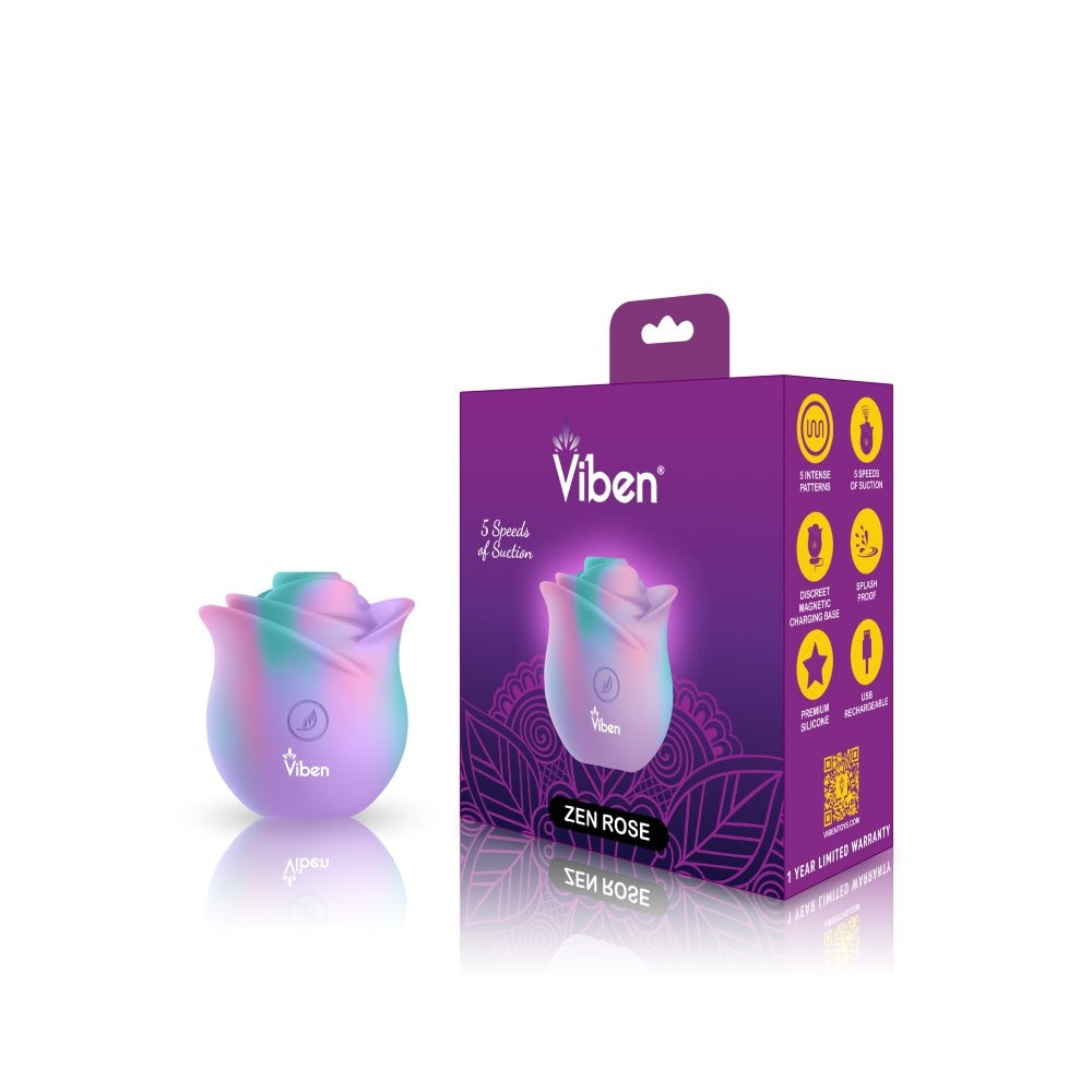 Zen Rose Pleasure Air Vibrator - Unicorn