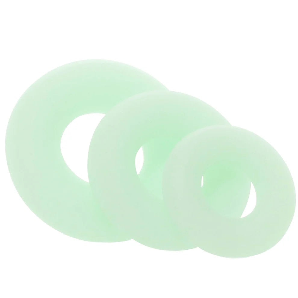 Alpha Glow-In-The-Dark Liquid Silicone 3 Ring Set