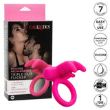 Silicone Rechargeable Triple Clit Flicker