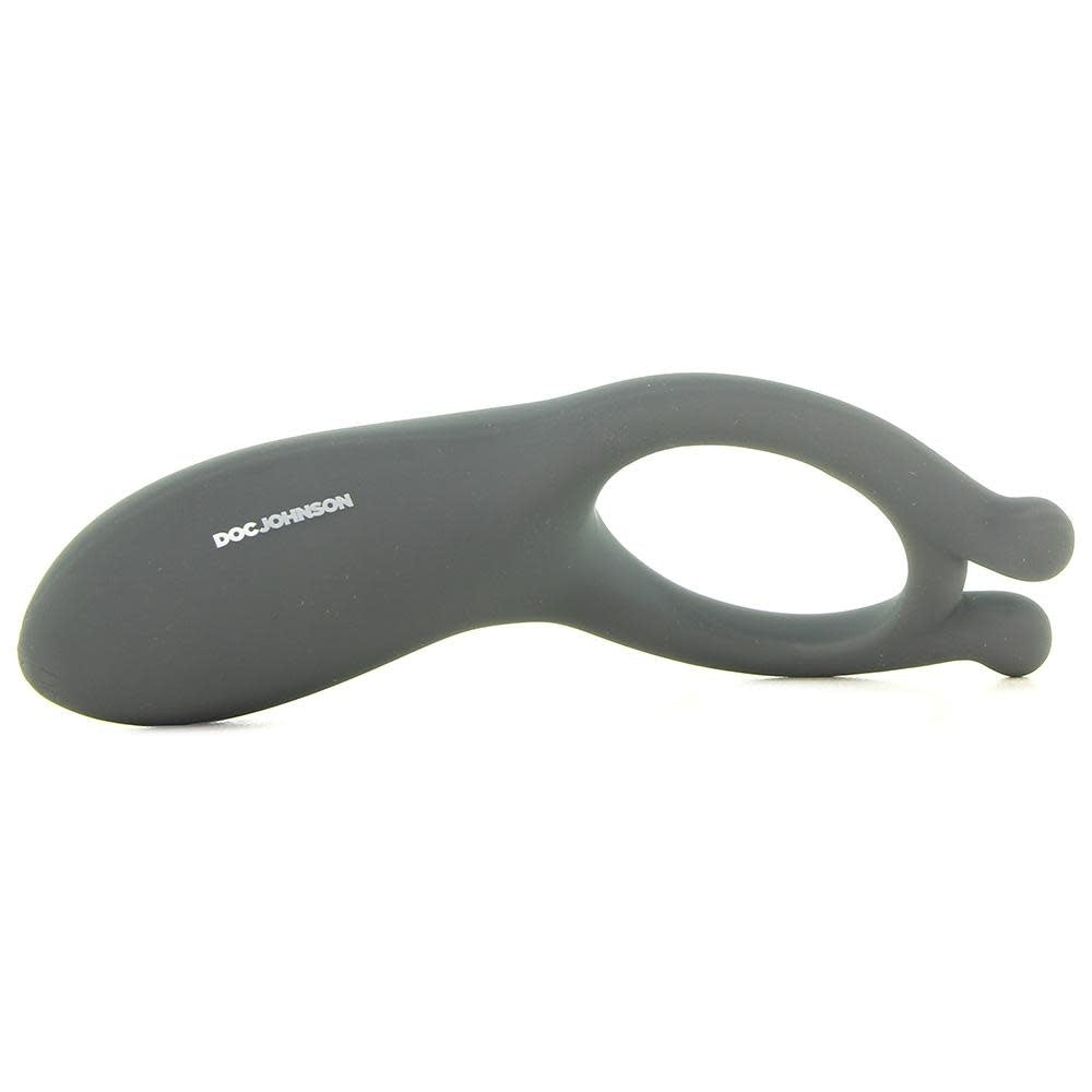 OptiMale Rechargeable Vibrating Silicone C-Ring - Slate