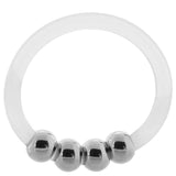 Steel Beaded Silicone Ring - Large