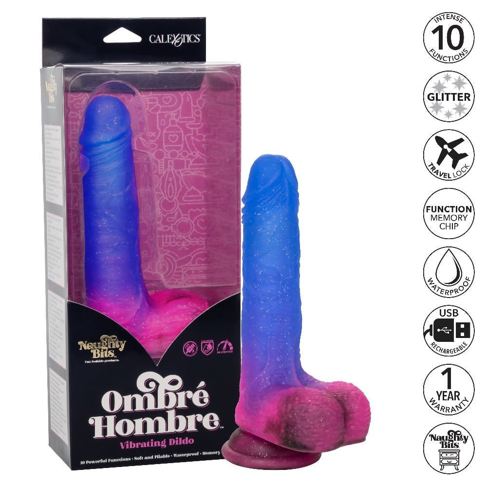 Naughty Bits Ombré Hombre Vibrating Dildo