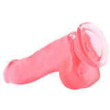 Crystal Jellies 7.5" Master Cock with Balls - Pink