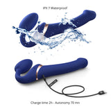 Multi-Orgasm Bendable Strap-On - w/Remote- Small