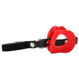 Silicone O-Ring Lips Gag - Red