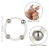 Steel Beaded Silicone Ring - Large