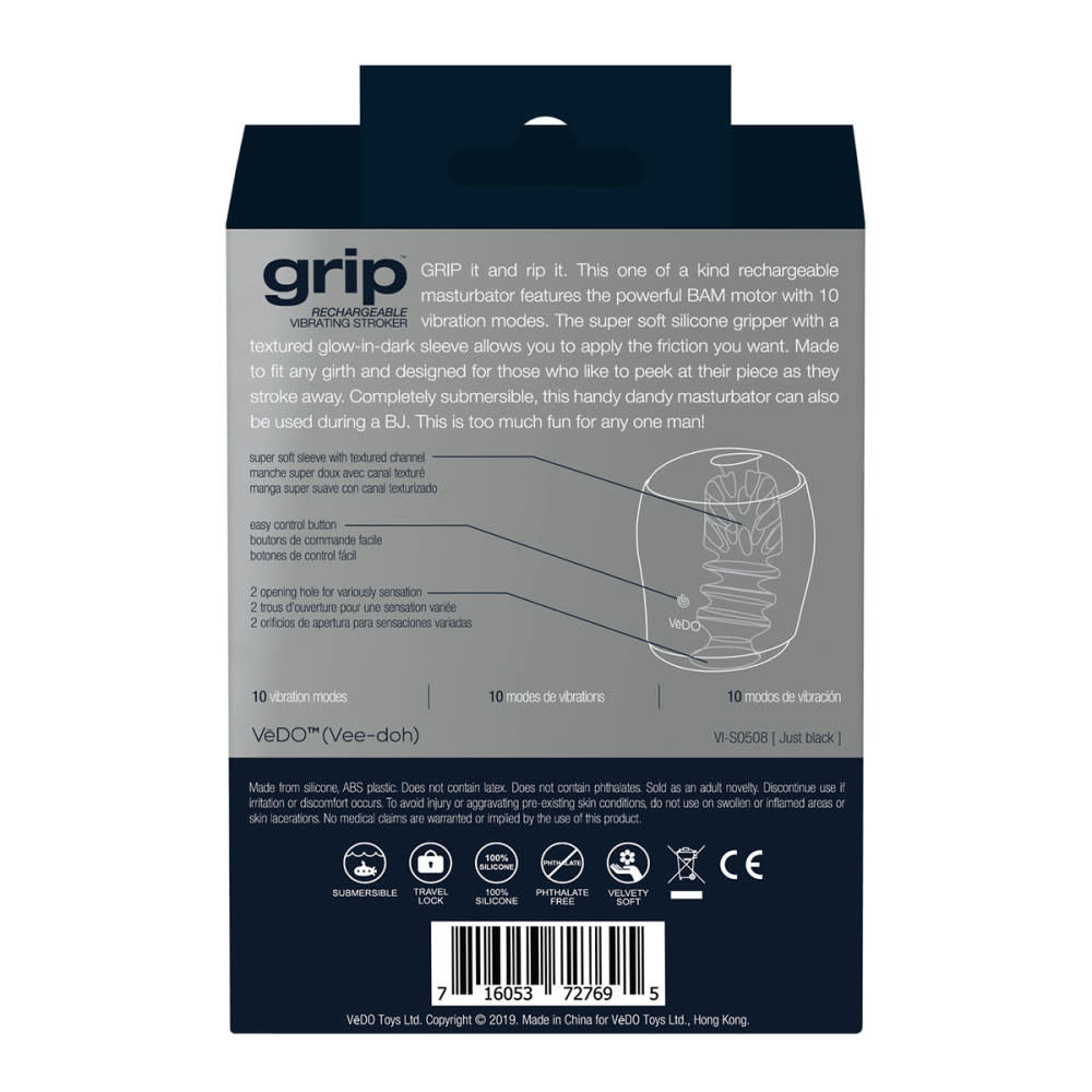 Grip Rechargeable Vibrating Stroker