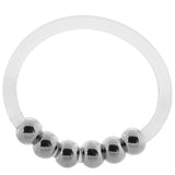 Steel Beaded Silicone Ring - Extra Large