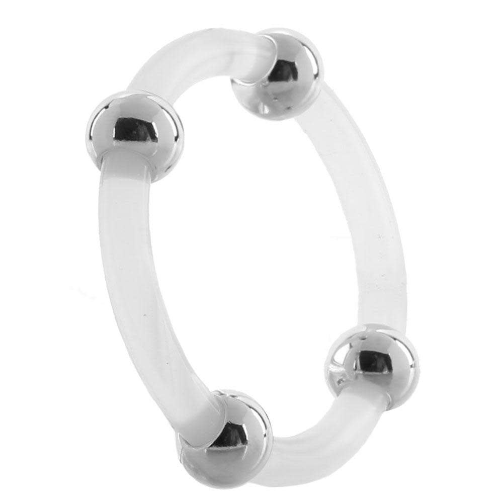 Steel Beaded Silicone Ring - Large