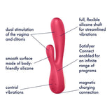 Mono Flex G-Spot Rabbit Vibrator Red