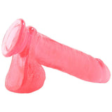 Crystal Jellies Ballsy Cock With Suction Cup 8-inch - Pink