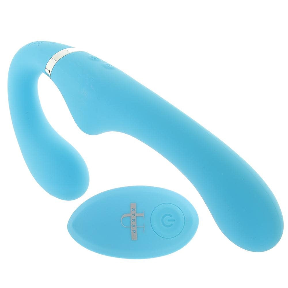 Strap U Mighty Rider Vibrating Strapless Strap-On Blue