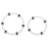 Steel Beaded Silicone Ring Set